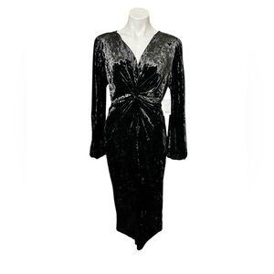 Elegant Black Velvet Dress Size Large